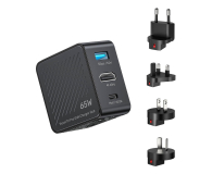 Akcesoria Unitek Hub podróżny GaN 3w1 HDMI/USB-A/USB-C 4k 60Hz PD 65W